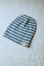 Load image into Gallery viewer, Blue stripped slouchy Beanie